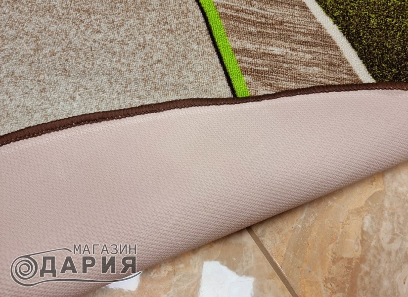 Мокетен килим ERIKA 8012 beige/green елипса